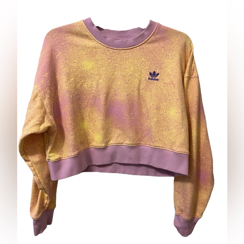 Adidas Originals Cropped Sweatshirt Size Medium Like New Condition - Picture 2 of 6